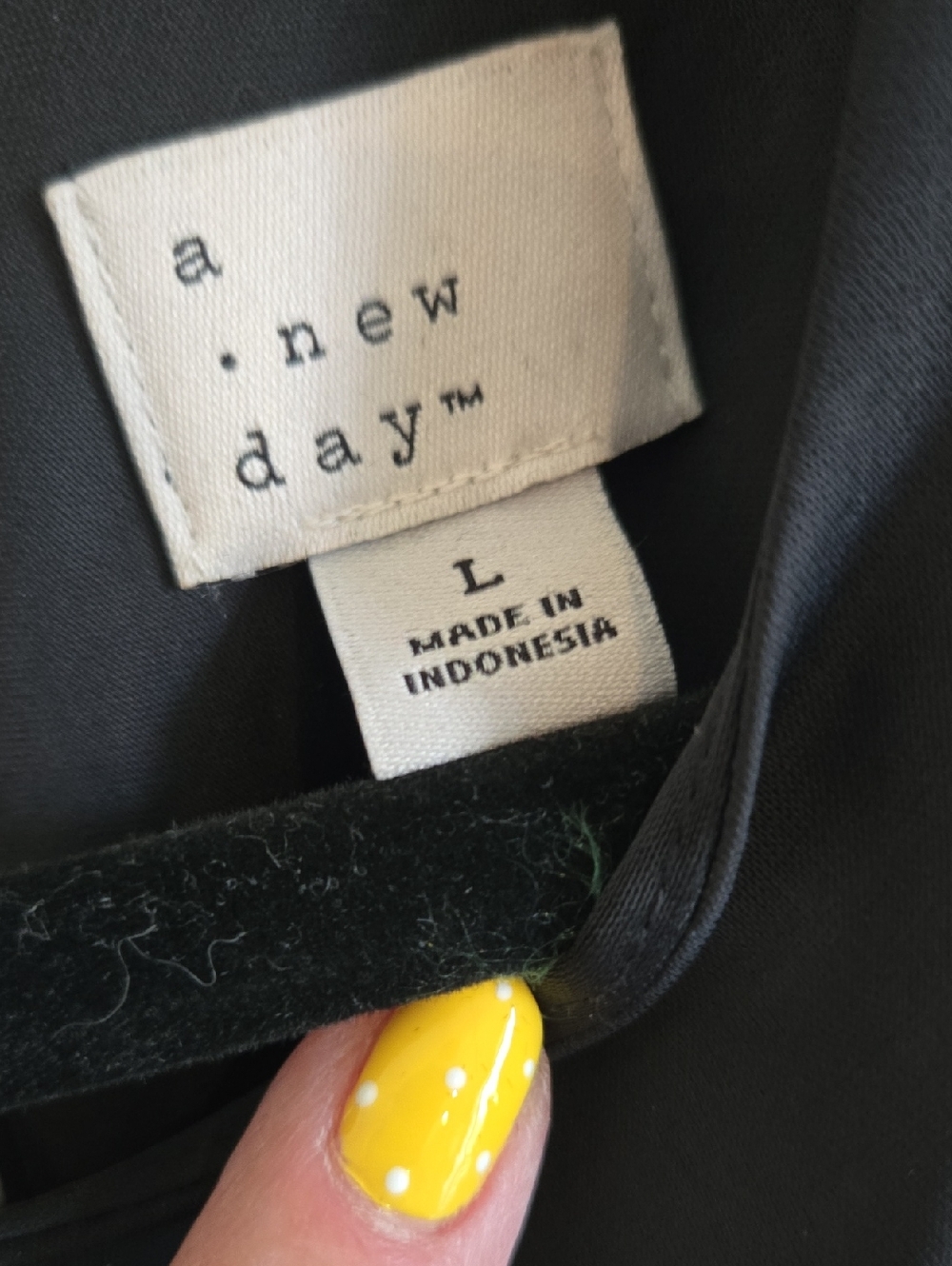 a new day™ Black Top with Brand Tag